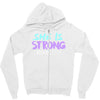 she is strong Zipper Hoodie