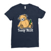 teddy beer Ladies Fitted T-Shirt
