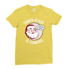 santa claus is coming Ladies Fitted T-Shirt