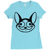 cat character graphic Ladies Fitted T-Shirt