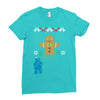 cookie monster gingerbread man ugly christmas sweater Ladies Fitted T-Shirt