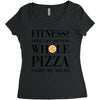 fitness  more like fitness whole pizza inside my mouth Women's Triblend Scoop T-shirt