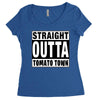 straight outta tomato town Women's Triblend Scoop T-shirt