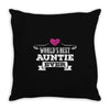 Worlds Best Auntie Ever Throw Pillow
