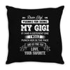 Dear Gigi, Love, Your Favorite Throw Pillow