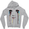 watercolor eyes Zipper Hoodie