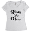 strong like mom Women's Triblend Scoop T-shirt
