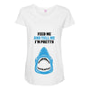 Feed Me and Tell Me I'm Pretty Baby Boy Maternity Scoop Neck T-shirt