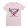 my hero is now my angel breast cancer awareness Ladies Fitted T-Shirt