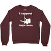i support single moms Crewneck Sweatshirt