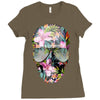 Summer Skull Ladies Fitted T-Shirt