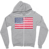 t-rex vintage american flag Zipper Hoodie