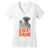 This Girl Loves Her Great Dane Women's V-Neck T-Shirt