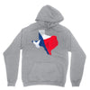 Eroded Texas Map With Flag Unisex Hoodie