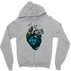 nature heart Zipper Hoodie