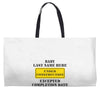 Under Construction Personalize Baby Weekender Totes