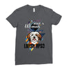 who loves lhasa apso Ladies Fitted T-Shirt