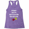 bears beets battlestar galactica Racerback Tank