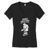 space skeletons in outer space Women's V-Neck T-Shirt