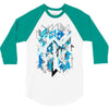 blue vectorfunk 3/4 Sleeve Shirt