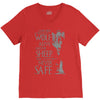 thrones wolf V-Neck Tee