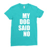 my dog said no! Ladies Fitted T-Shirt
