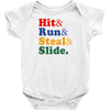 Hit Run Steal  Slide Baby Bodysuit