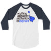 anything unrelated elephants 3/4 Sleeve Shirt