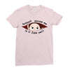 June Peeking Out Baby Boy Ladies Fitted T-Shirt