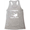 i support single moms stripper pole dancer funny saying Racerback Tank