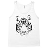 white tiger black print Tank Top