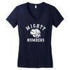 mighty numbers Women's V-Neck T-Shirt
