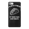 fitness fit taco in my mouth funny food eating healthy exercise gym iPhone 7 Case
