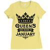 Queens Are Born In January Ladies Fitted T-Shirt
