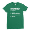 how to golf best trending Ladies Fitted T-Shirt
