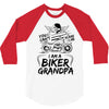 You Cant Scare Me I am Biker Grandpa 3/4 Sleeve Shirt
