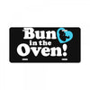 Bun in the Oven with Heart Baby Boy License Plate