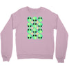sad alien and daisy nineties grunge pattern Crewneck Sweatshirt