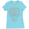 v for vendetta mask guy fawkes cool girls womens cotton t shirt dw01 Ladies Fitted T-Shirt