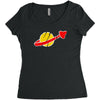 the spaceman logo Women's Triblend Scoop T-shirt