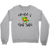 world's best sister with flowers Crewneck Sweatshirt
