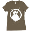 new v for vendetta logo Ladies Fitted T-Shirt