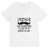 i mustache you a question t shirt V-Neck Tee