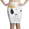 Crown Snoopy Pencil Skirts