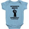 introverts unite separately in your own homes black Baby Bodysuit