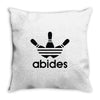 the dude abides Throw Pillow