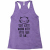 weird kitty Racerback Tank