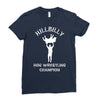 hillbilly hog wrestling champ  funny  comic wrestling redneck Ladies Fitted T-Shirt