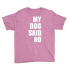 my dog said no! Youth Tee