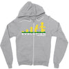 evolution of lego man Zipper Hoodie